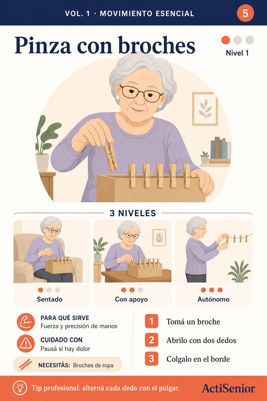 Ficha: pinza con broches