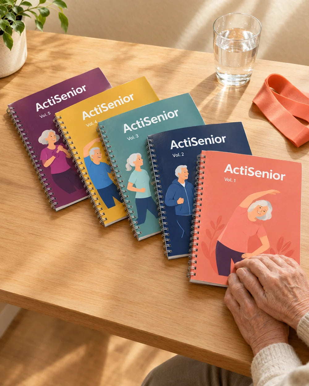Los 5 volúmenes de ActiSenior impresos